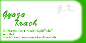 gyozo krach business card